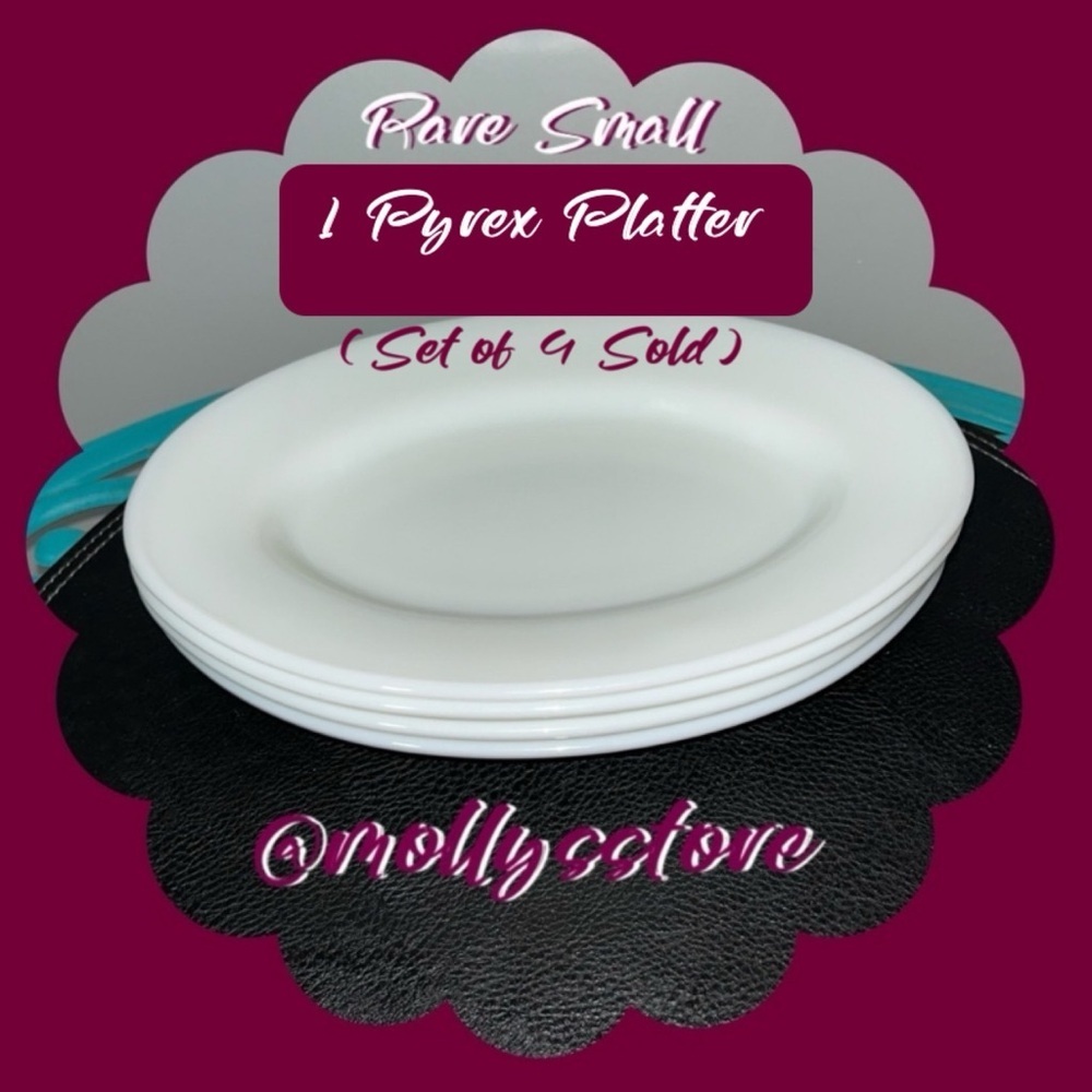 1 Platter Only 🌸 EUC Rare PYREX Brand Tableware by Corning, Small 91/2” Platter